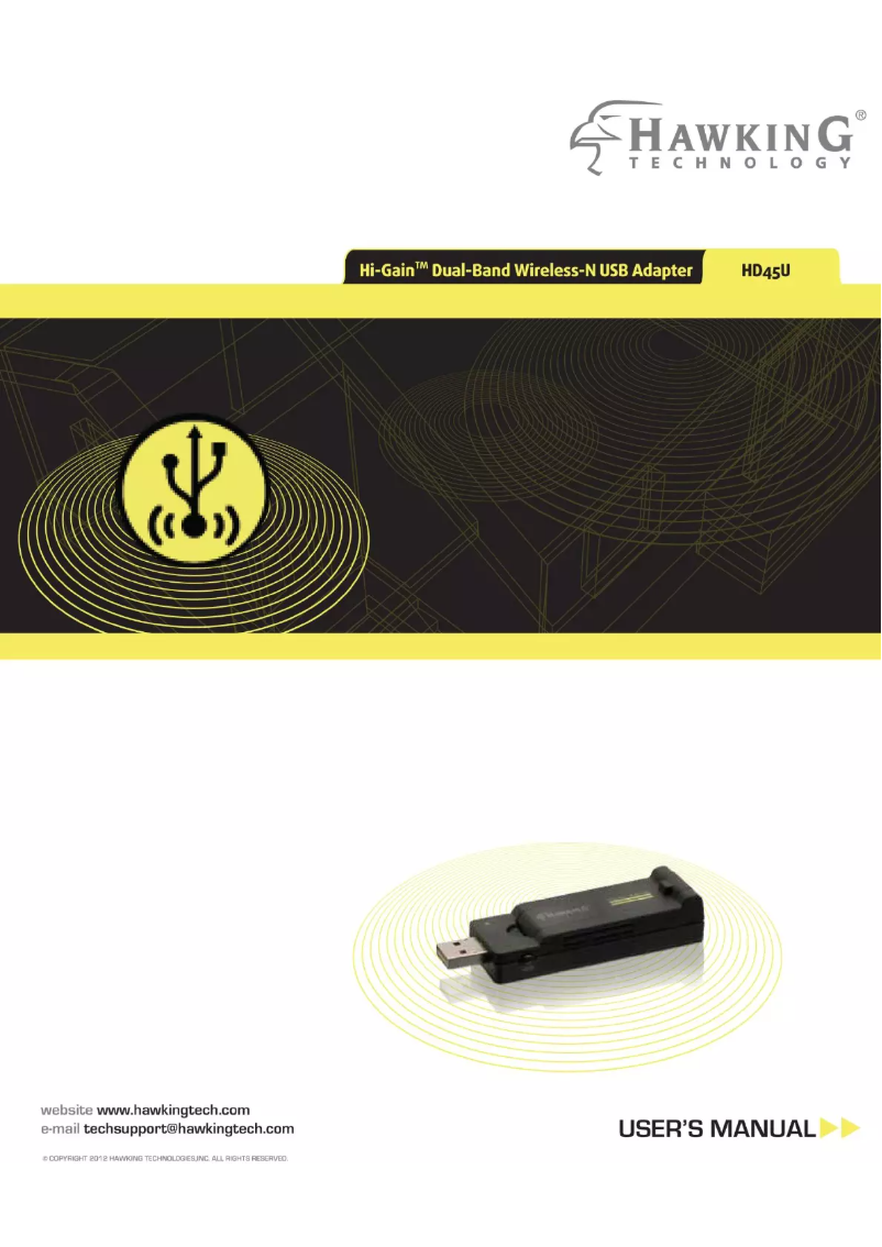 Page n°1 - Manuel utilisateur Hawking Technologies HD45U