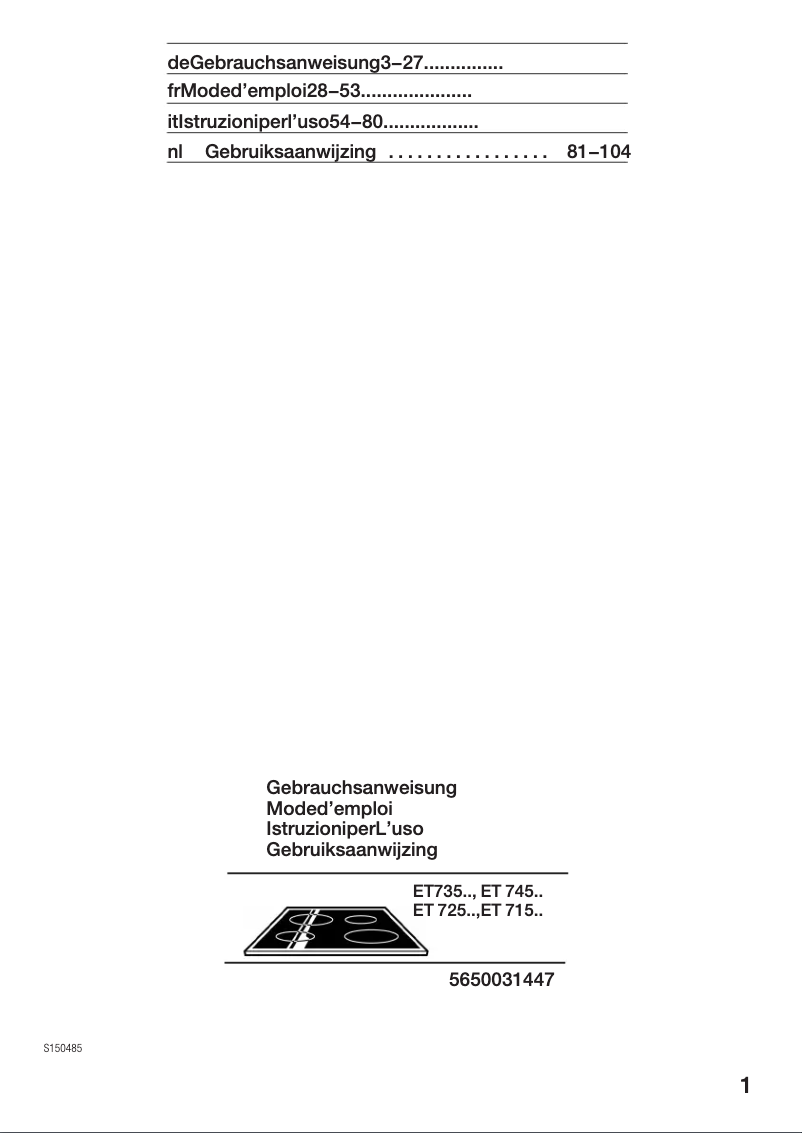 Page n°1 - Manuel utilisateur Siemens ET725501
