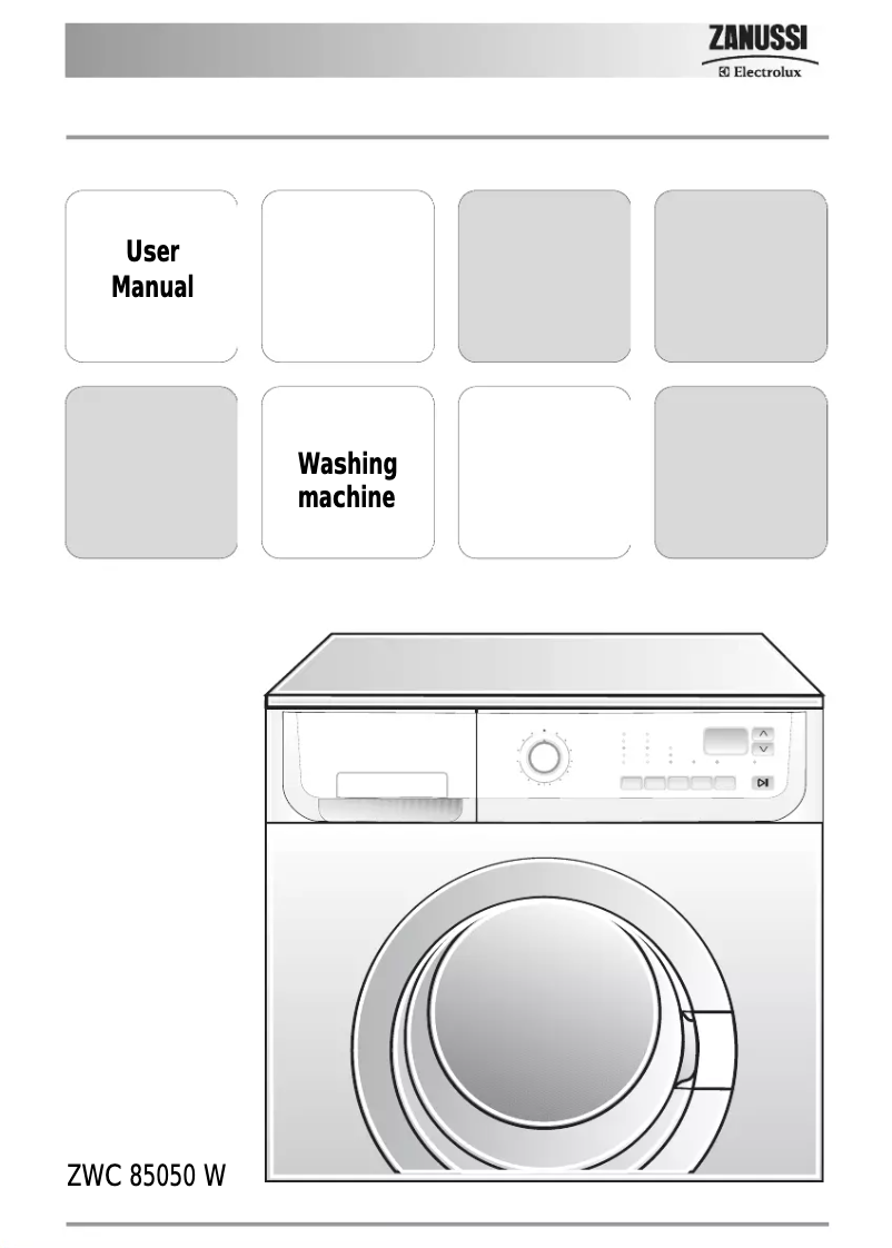 Page n°1 - Manuel utilisateur Zanussi-Electrolux ZWC 85050 W