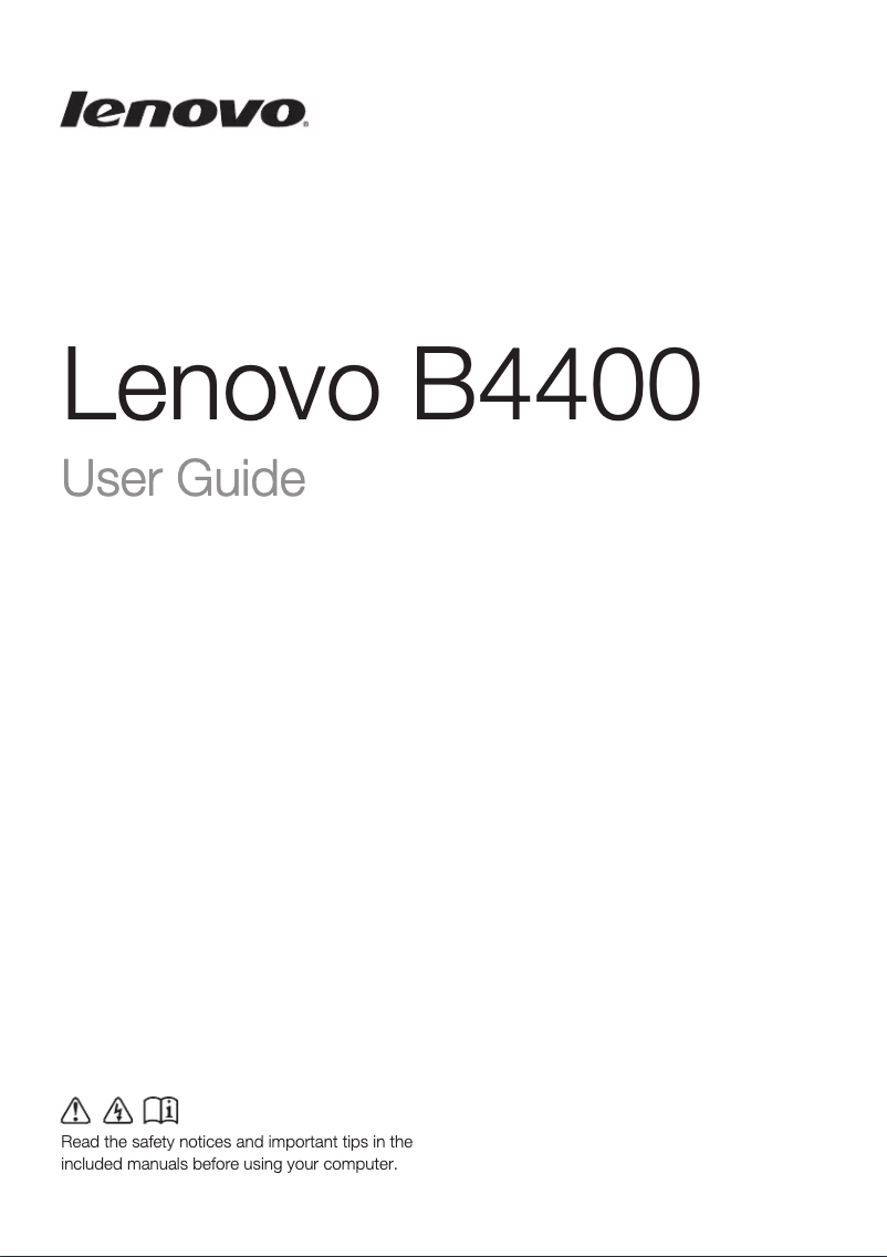 Página 1 del manual Manual de usuario Lenovo B4400