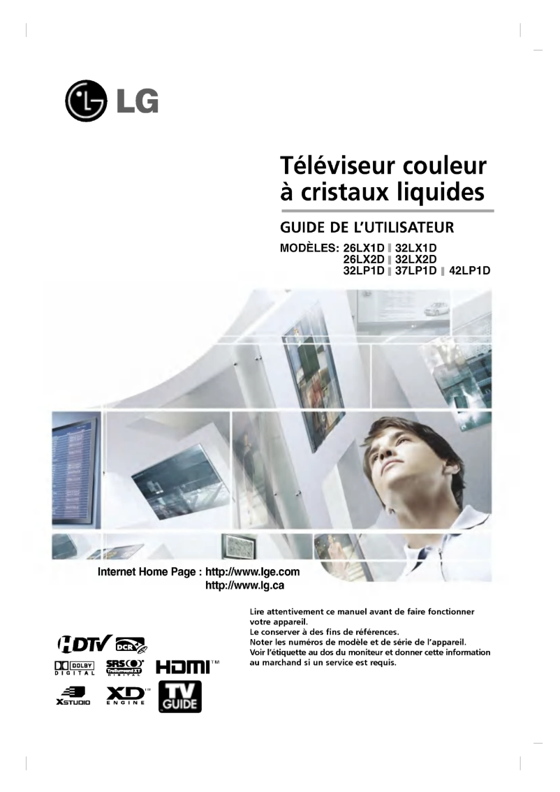 First page image of the manual for 26LX1D