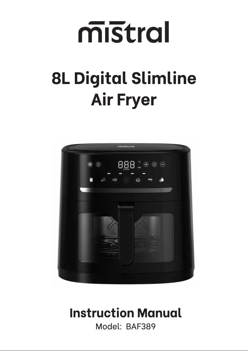 Page 1 de la notice Manuel utilisateur Mistral BAF389