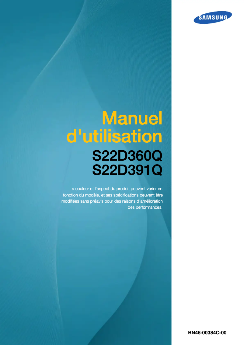 Image de la première page du manuel de l'appareil S22D391Q