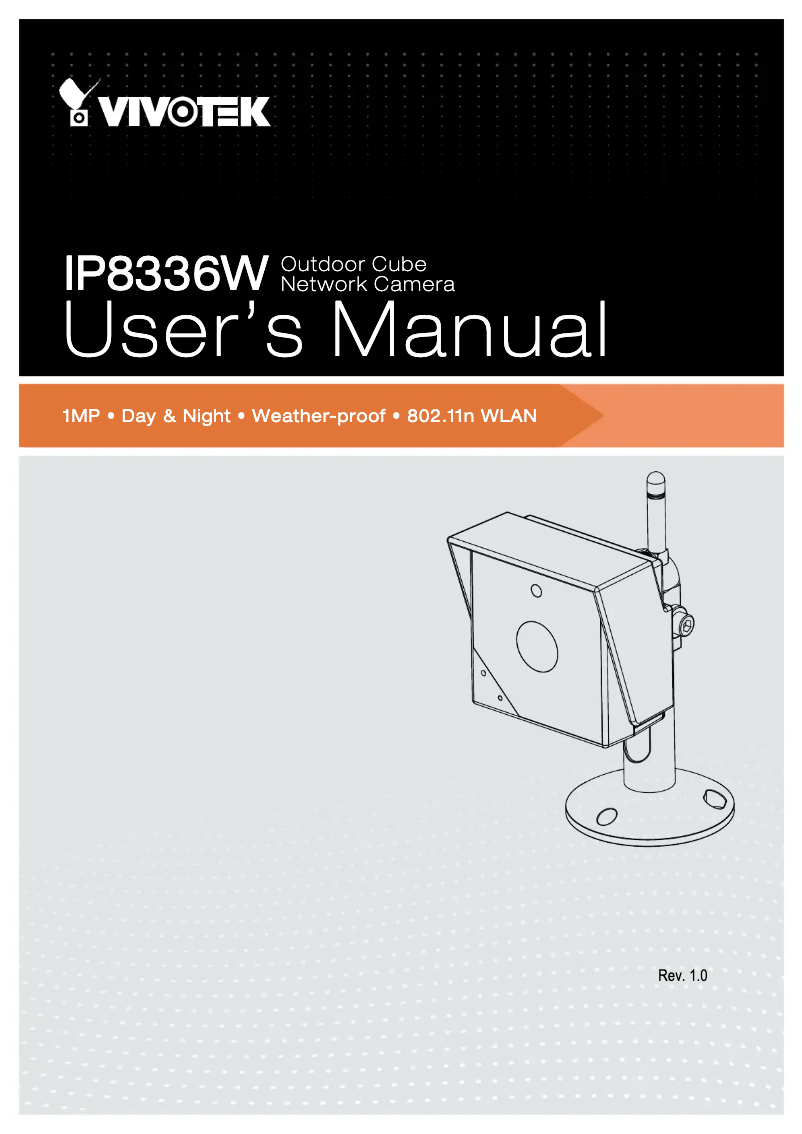 Page 1 de la notice Manuel utilisateur Vivotek IP8336W