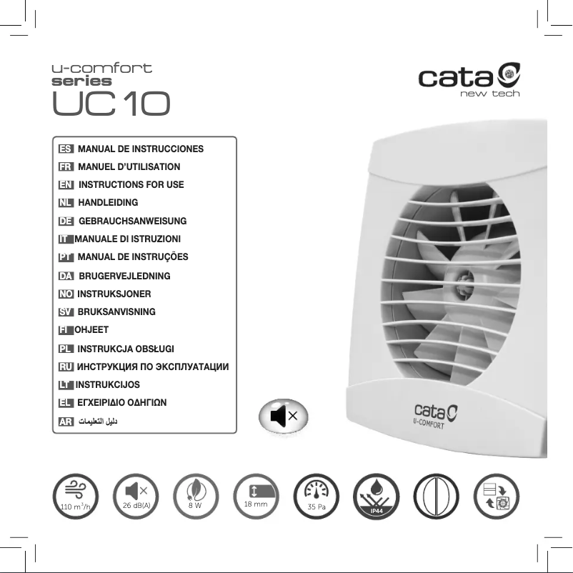 Page 1 de la notice Manuel utilisateur CATA UC-10 HYGRO