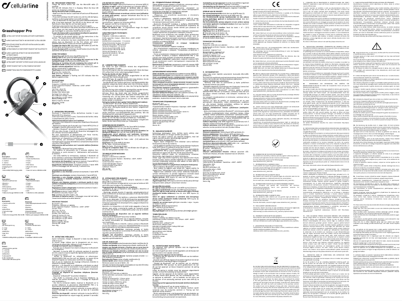 Page 1 de la notice Manuel utilisateur Cellular Line Grasshopper Pro