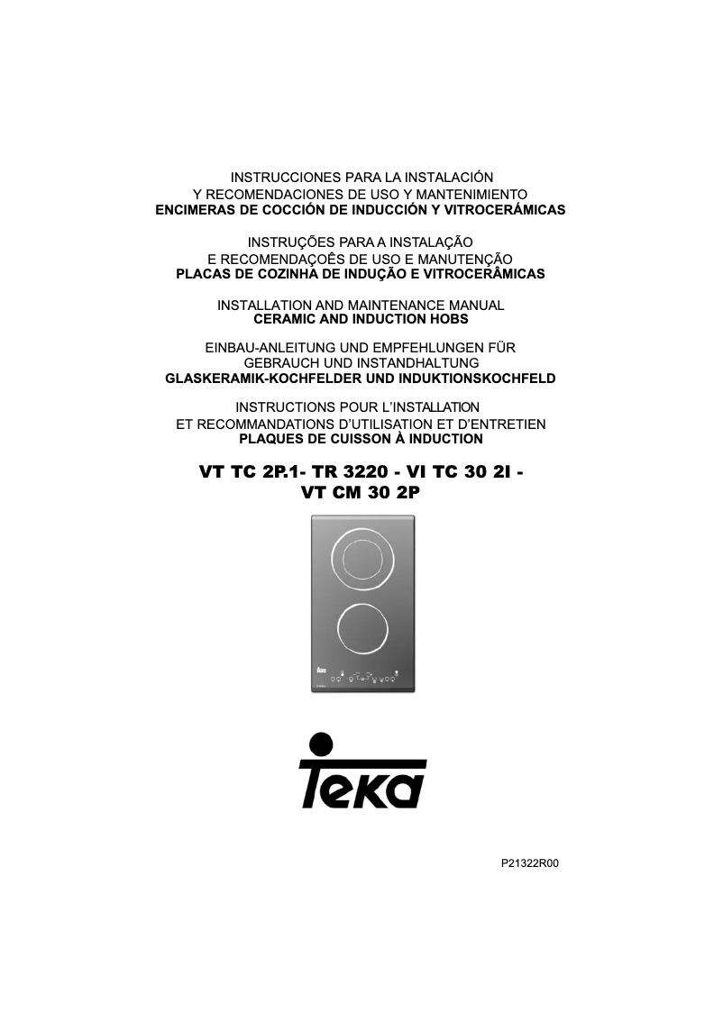 Page 1 de la notice Manuel utilisateur Teka TR 3220