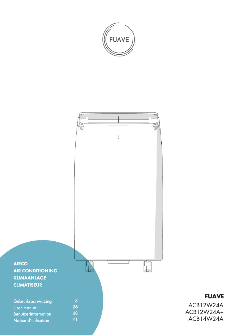 Page 1 de la notice Manuel utilisateur Fuave ACB12W24A