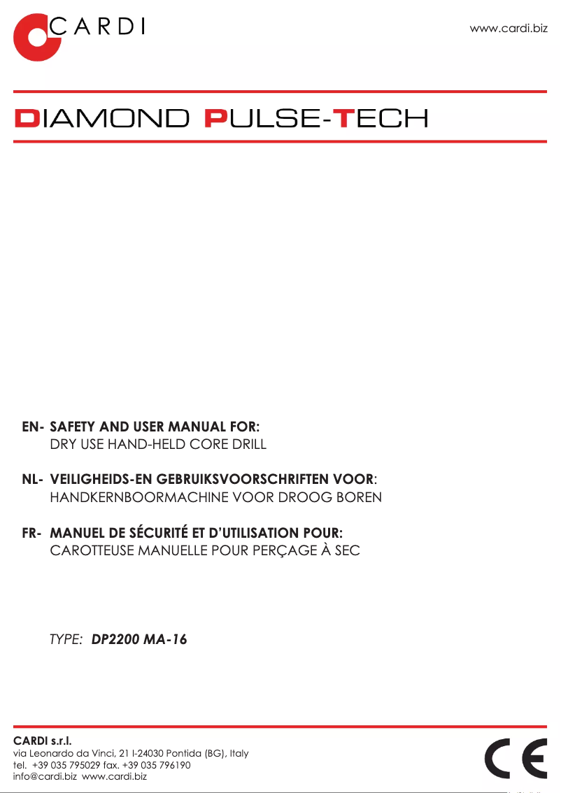 Page 1 de la notice Manuel utilisateur Carat A-2225