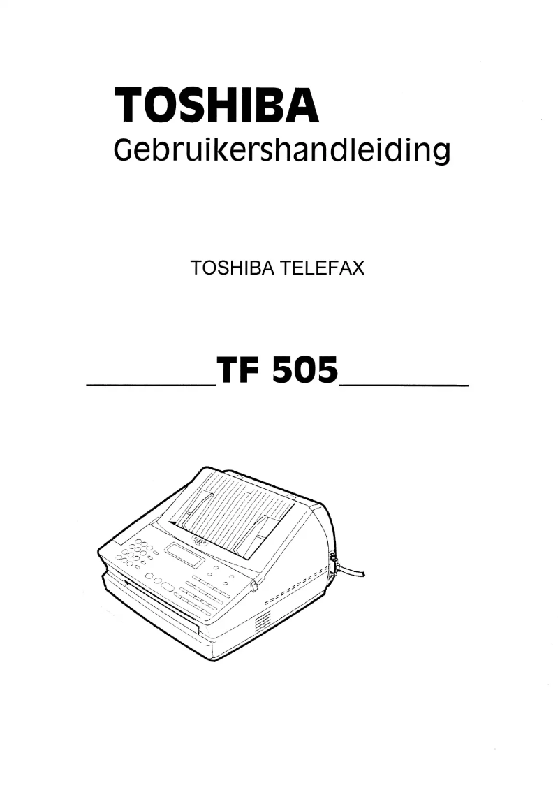 Image de la première page du manuel de l'appareil TF505