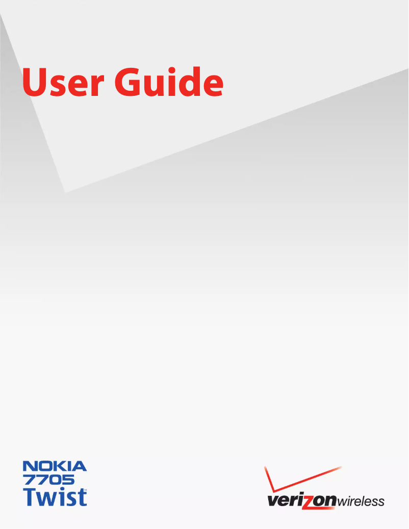 Page 1 de la notice Manuel utilisateur Nokia 7705 Twist