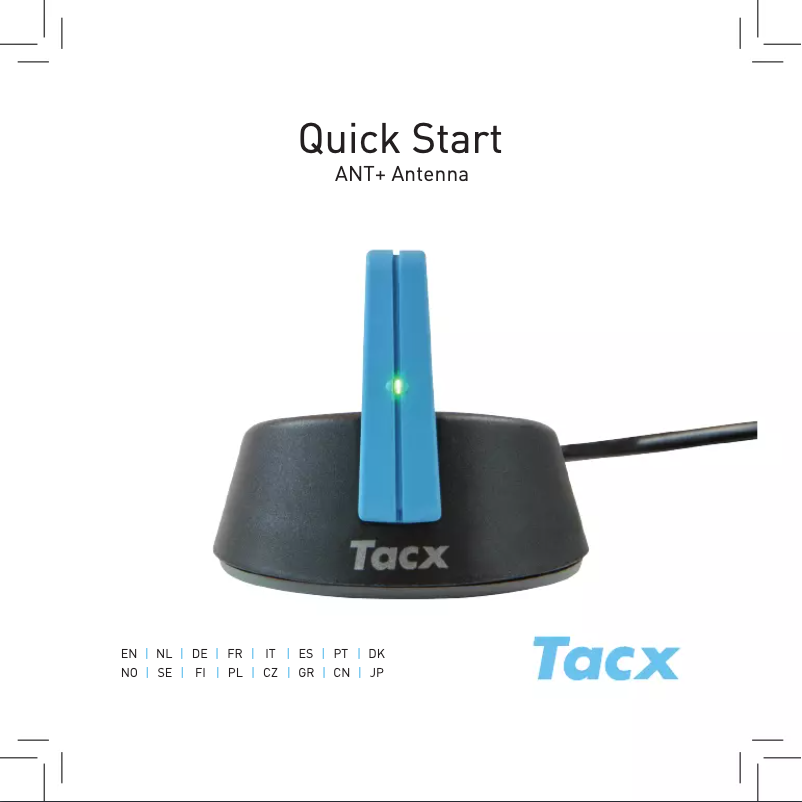 Page 1 de la notice Manuel utilisateur Tacx ANT+ Antenna T2028