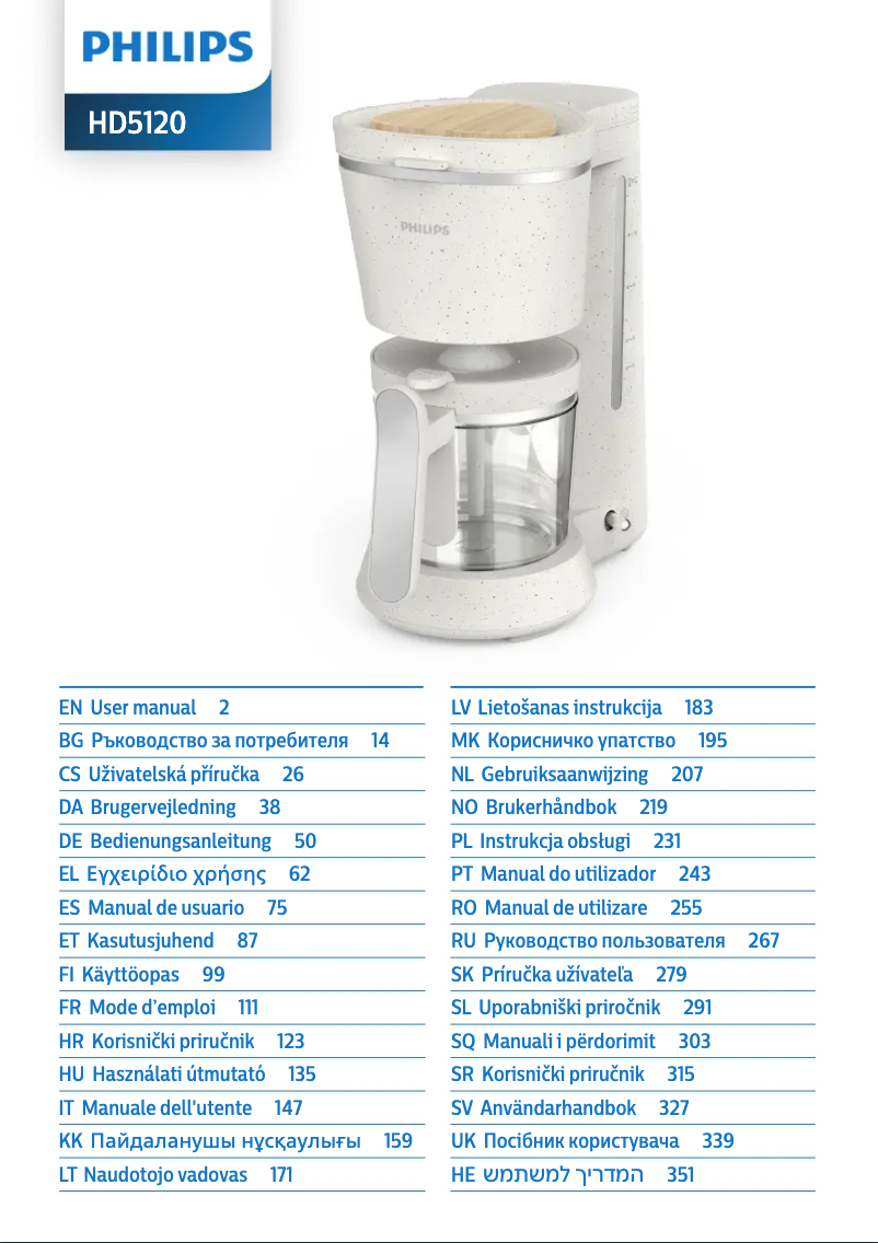 Página 1 del manual Manual de usuario Philips Eco Conscious Edition HD5120