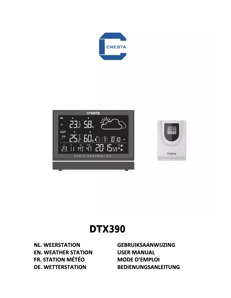 Page 1 de la notice Manuel utilisateur Cresta DTX390