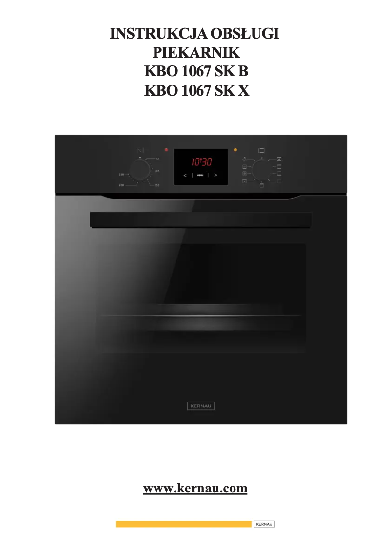 Page n°1 - Manuel utilisateur Kernau KBO 1067 SK X