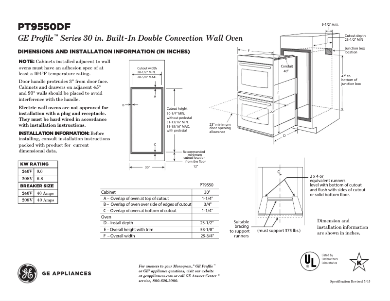 Image de la première page du manuel de l'appareil PT9550DFBB