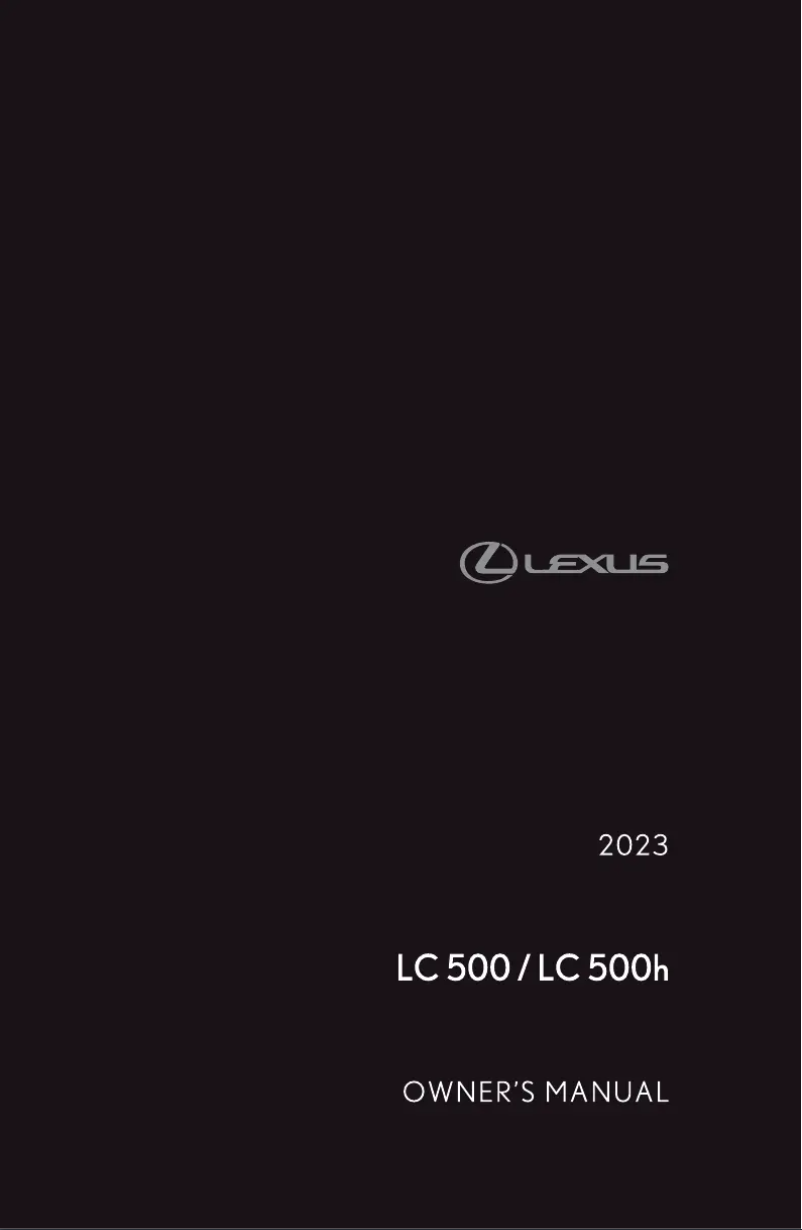 Image de la première page du manuel de l'appareil LC 500h (2023)