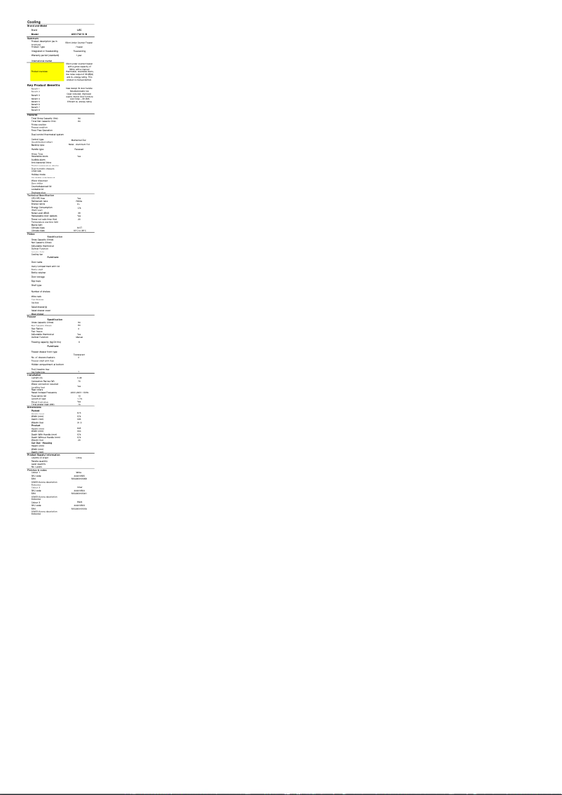 Page 1 de la notice Fiche technique LEC U5517