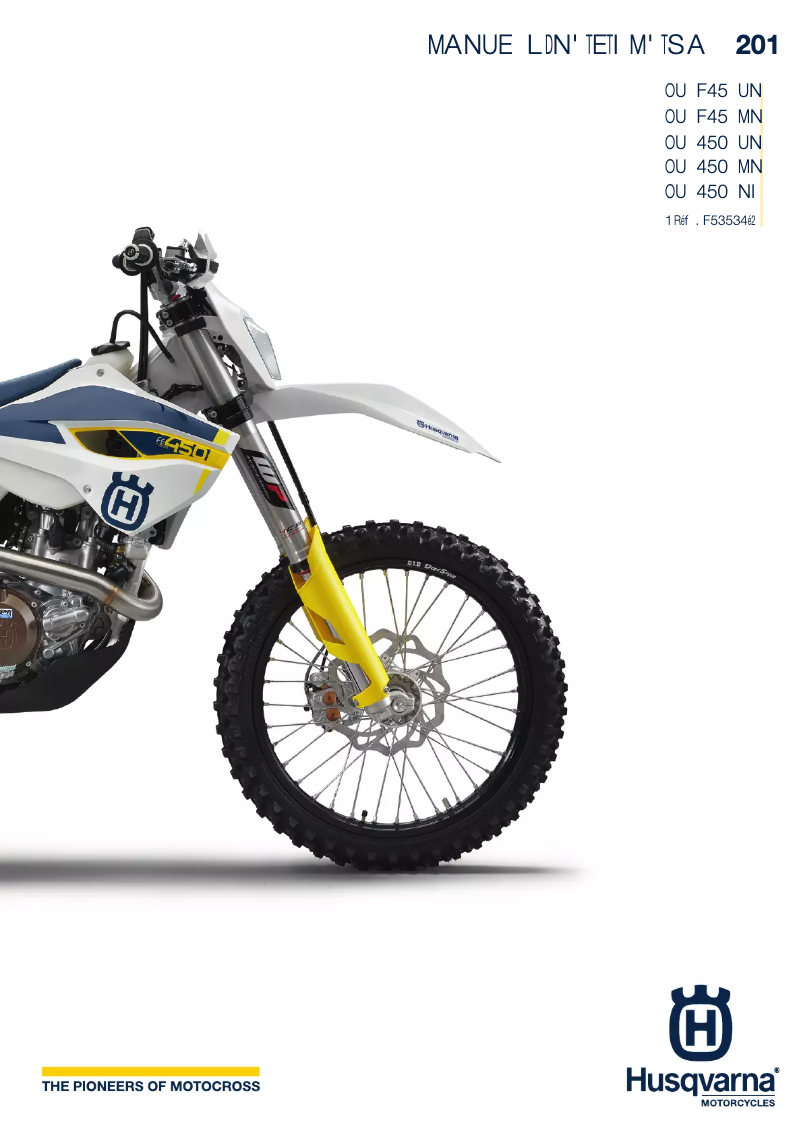 Page 1 de la notice Manuel utilisateur Husqvarna FE 450 (2015)