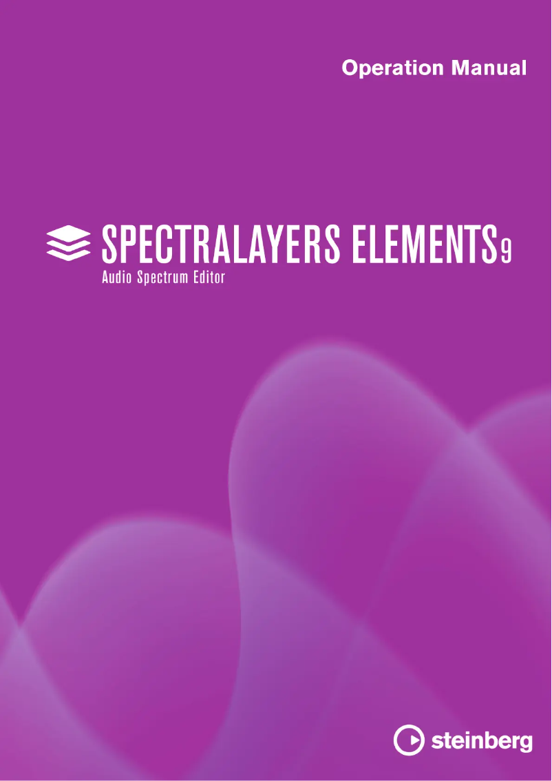 Page n°1 - Manuel utilisateur Steinberg SpectraLayers Elements 9