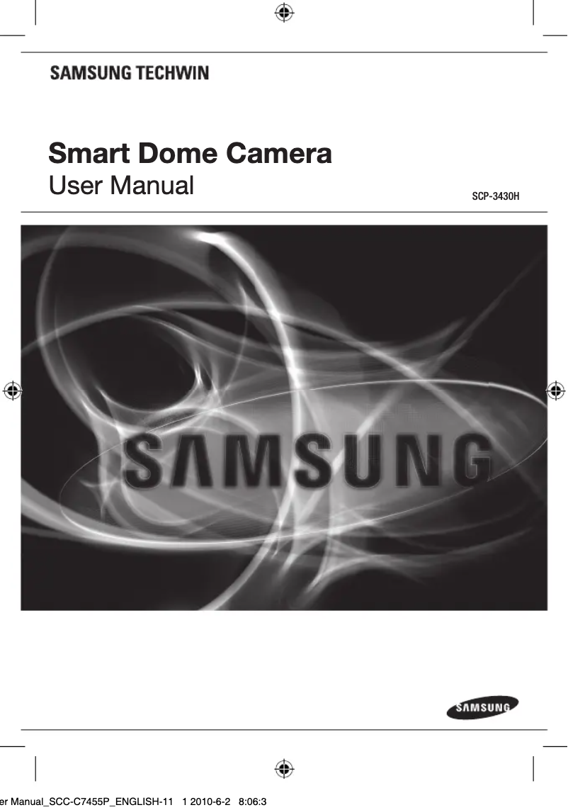 Image de la première page du manuel de l'appareil SCP-3430H