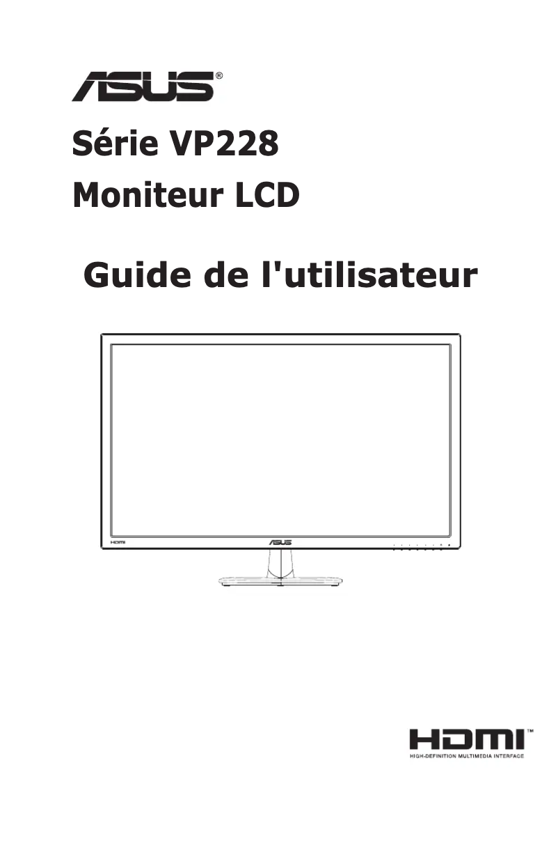 Page 1 de la notice Manuel utilisateur Asus VP228T