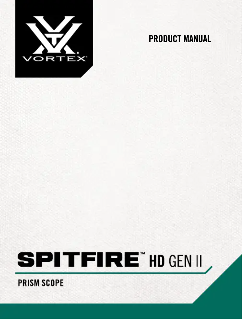 Image de la première page du manuel de l'appareil Spitfire HD Gen II