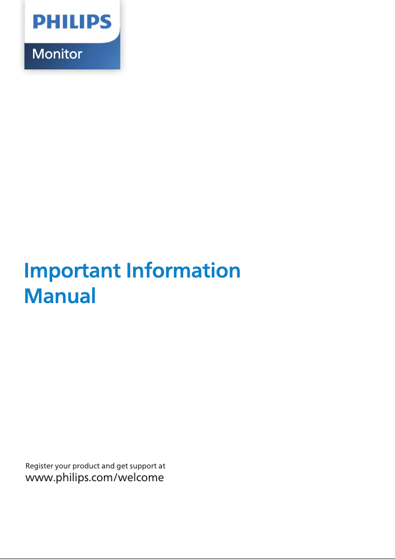 Page n°1 - Manuel utilisateur Philips Momentum 275M1RZ