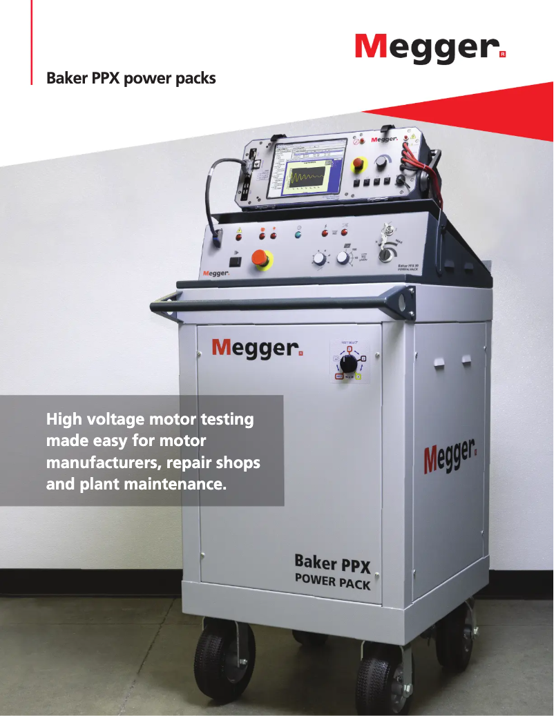 Page 1 de la notice Brochure Megger Baker PPX Power Pack