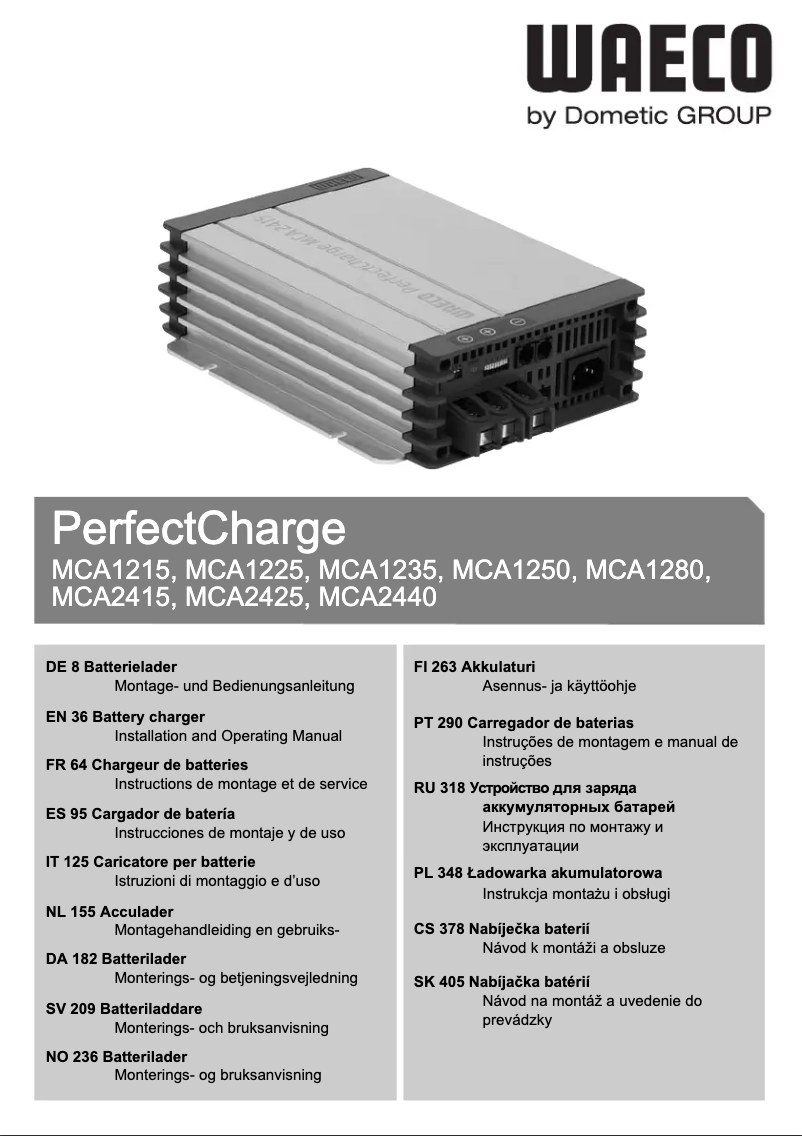 Image de la première page du manuel de l'appareil MCA1225