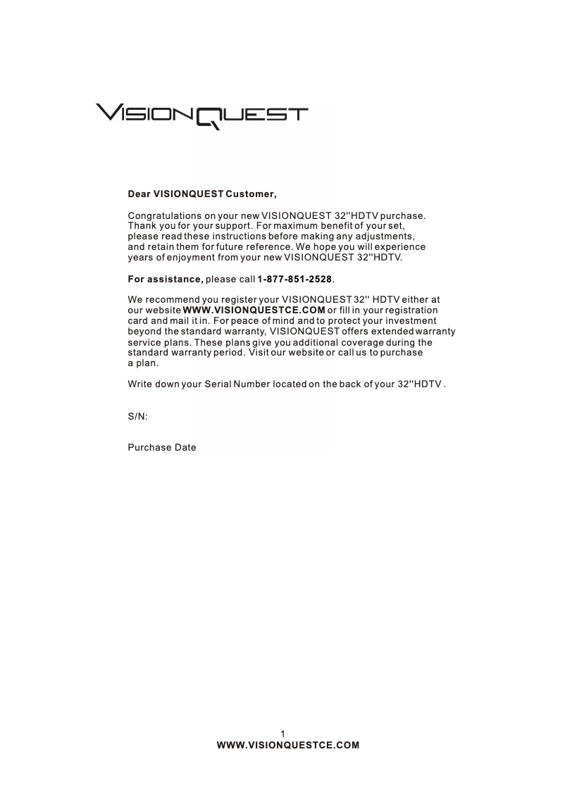 Image de la première page du manuel de l'appareil LVQ32HLB