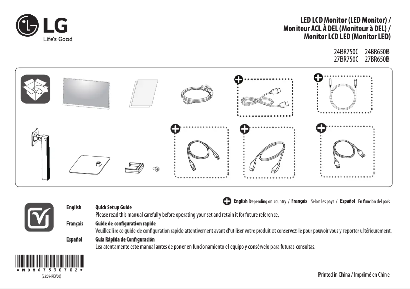 Page 1 of the manual User Manual LG 24BR650B