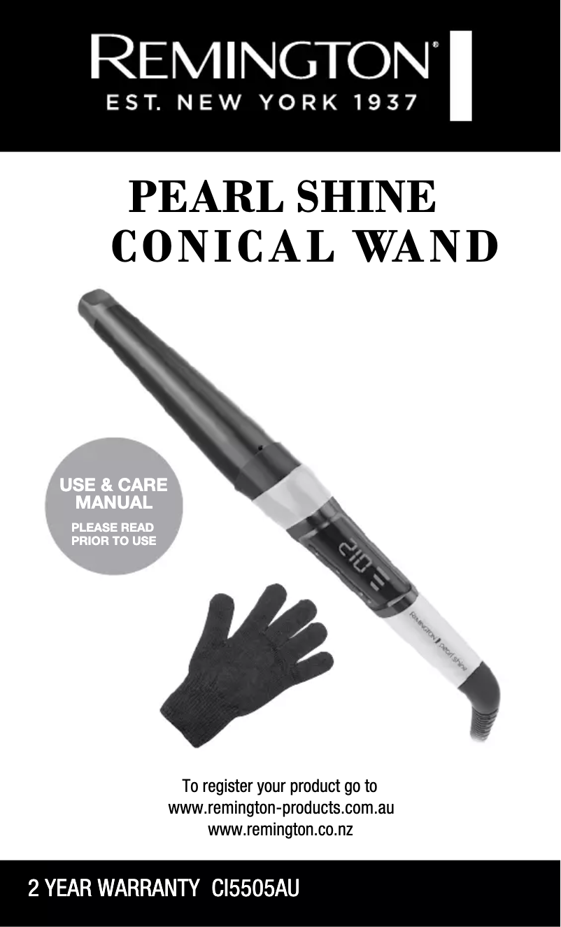 Page 1 de la notice Manuel utilisateur Remington Pearl Shine CI5505AU