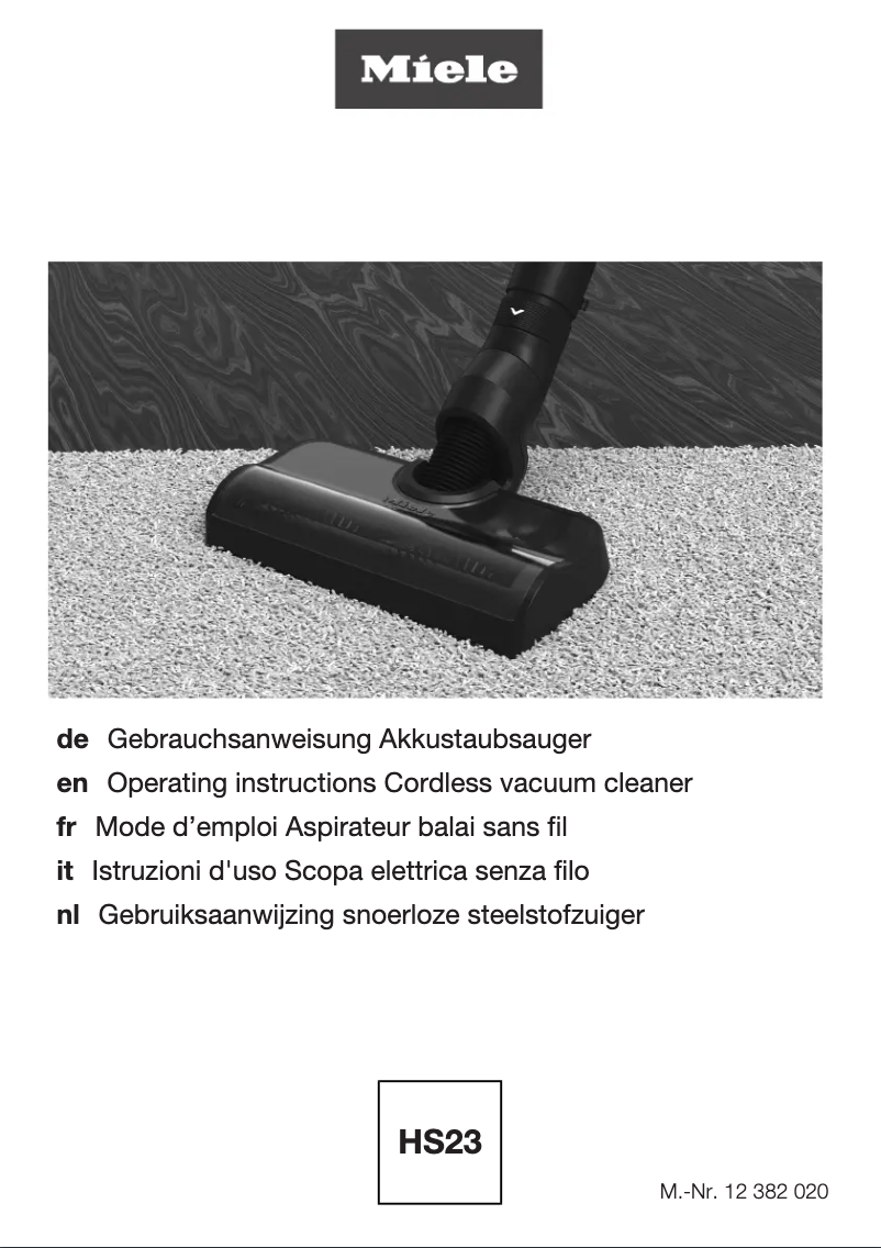 Page 1 de la notice Manuel utilisateur Miele Duoflex HX1 Cat & Dog