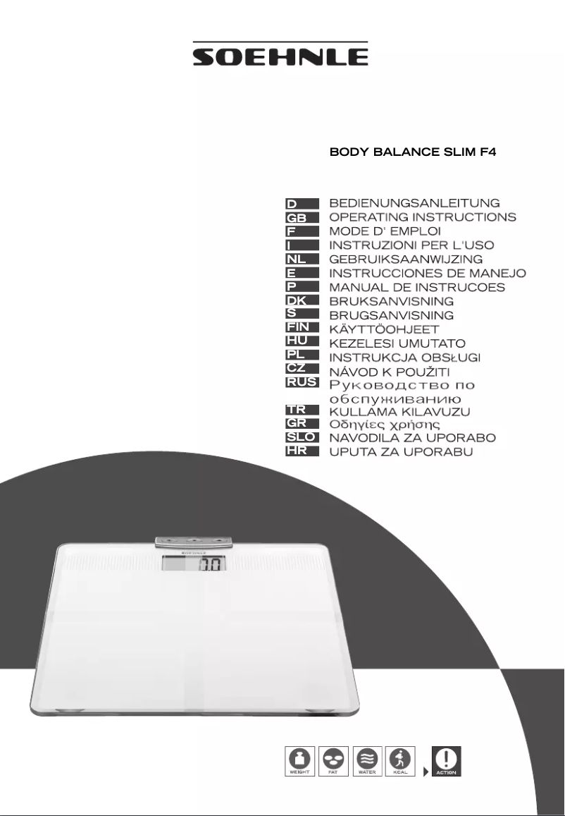 Page 1 de la notice Manuel utilisateur Soehnle Body Balance Slim F4