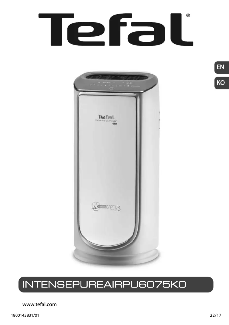 Image de la première page du manuel de l'appareil Intense Pur Air PU6075