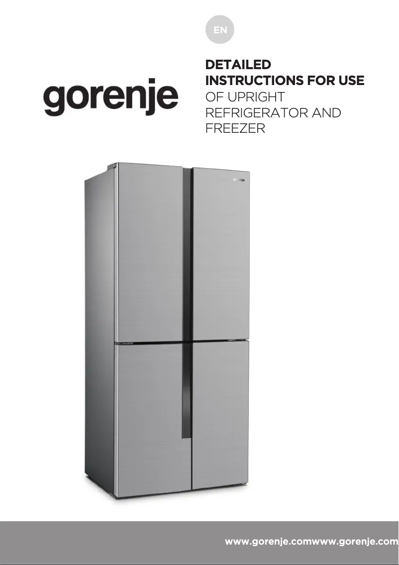 Page 1 de la notice Manuel utilisateur Gorenje NRM8181MX