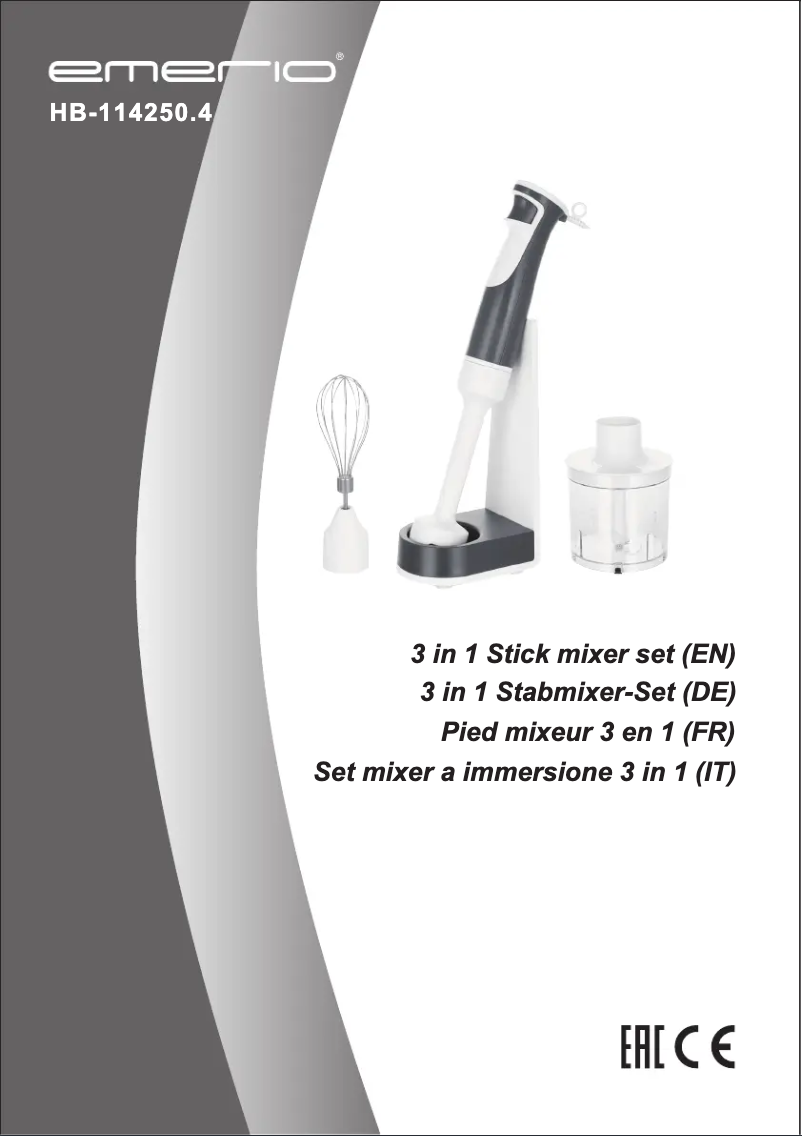 Página 1 del manual Manual de usuario Emerio HB-114250