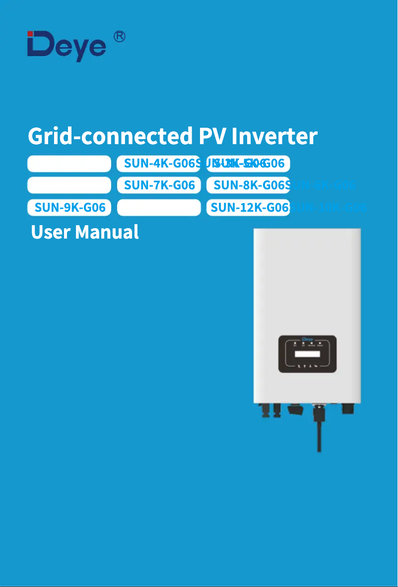 Page 1 de la notice Manuel utilisateur Deye SUN-5K-G06P3-EU-AM2