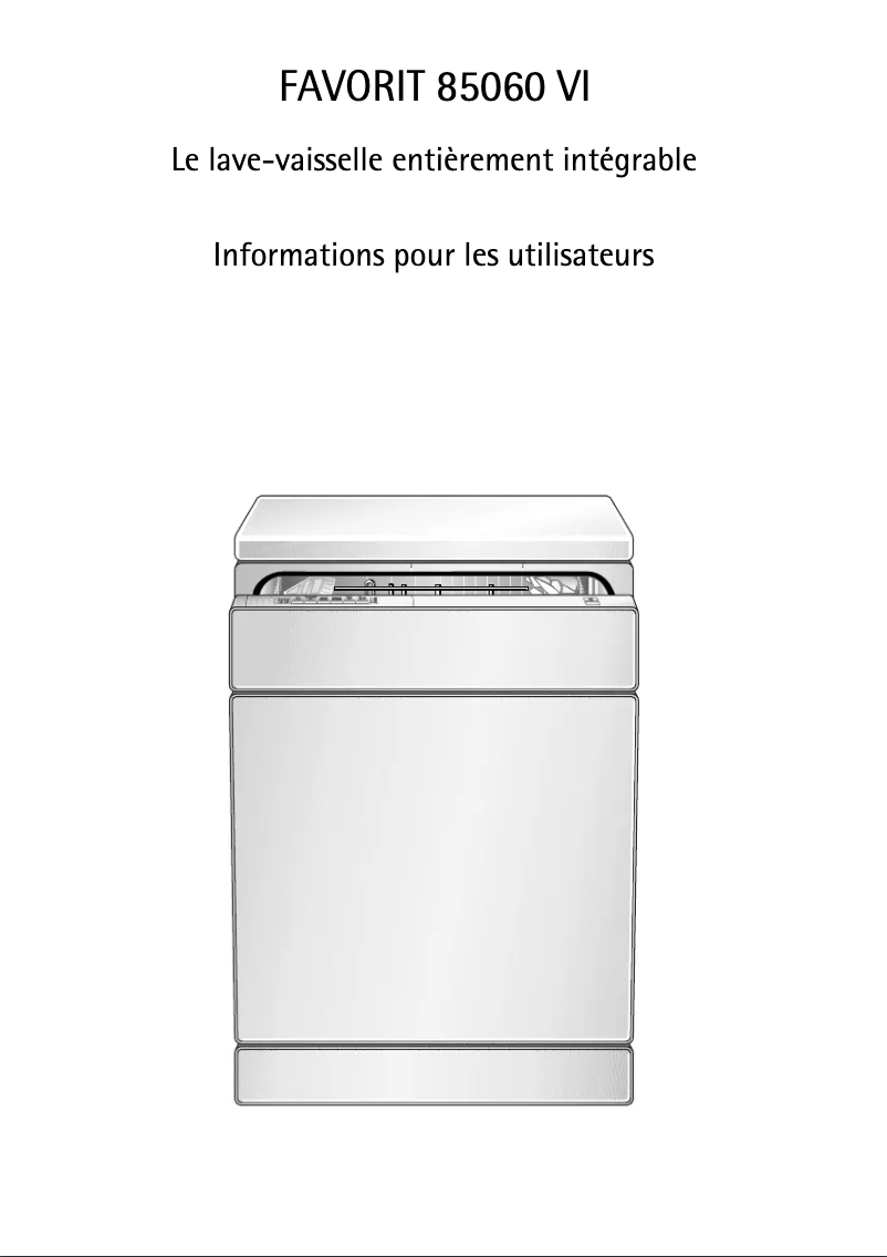 Image de la première page du manuel de l'appareil Favorit 85060 VI