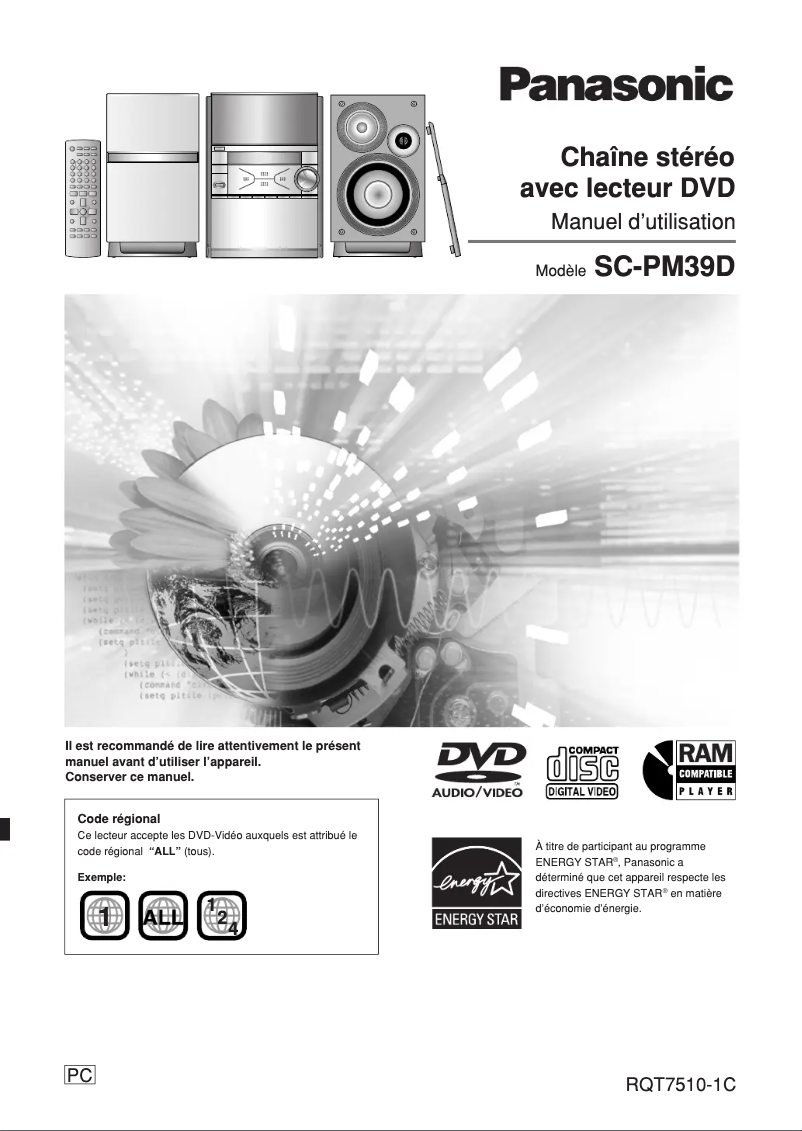 Page n°1 - Manuel utilisateur Panasonic SC-PM39D