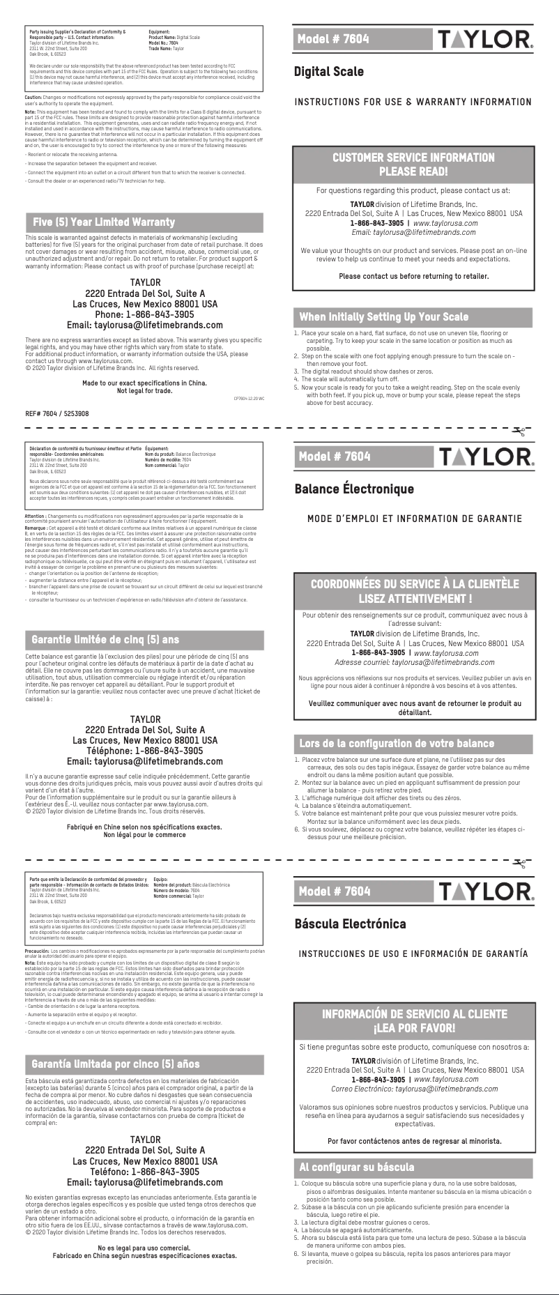 Image de la première page du manuel de l'appareil 76044192