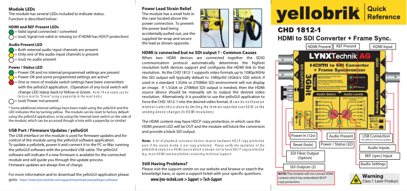 Image de la première page du manuel de l'appareil Yellowbrik CHD 1812-1