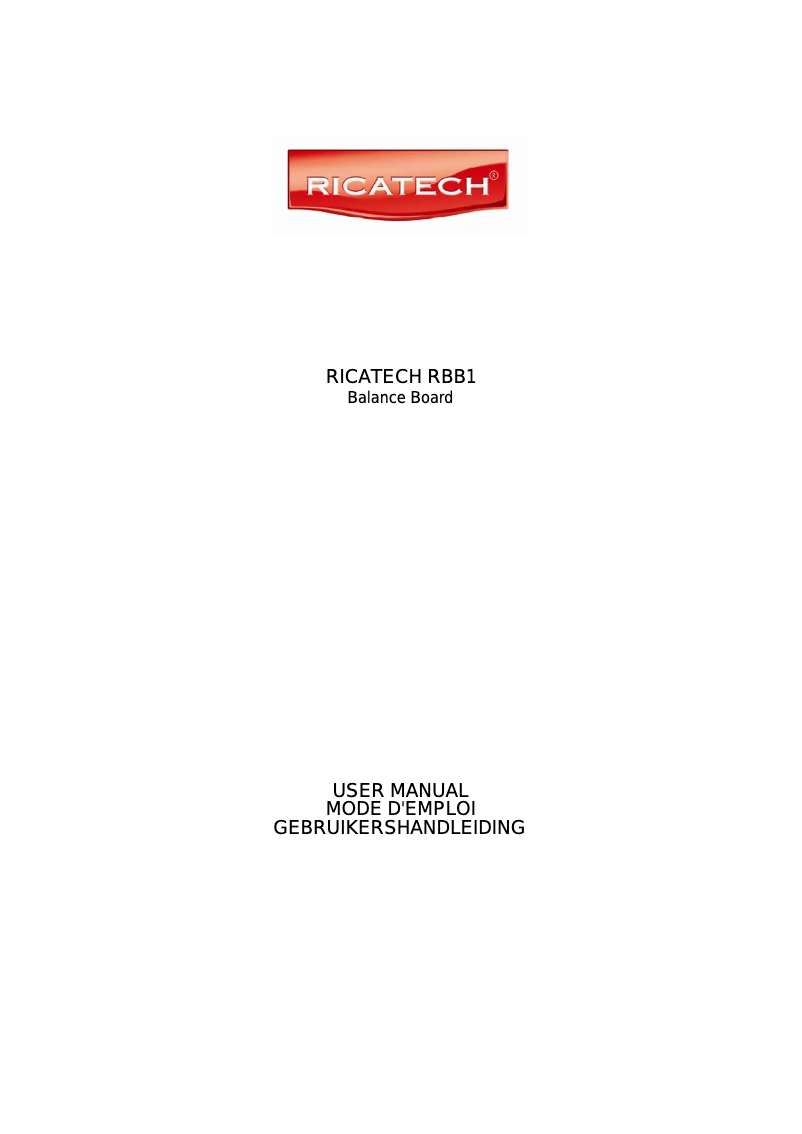 Page 1 de la notice Manuel utilisateur Ricatech RBB-10