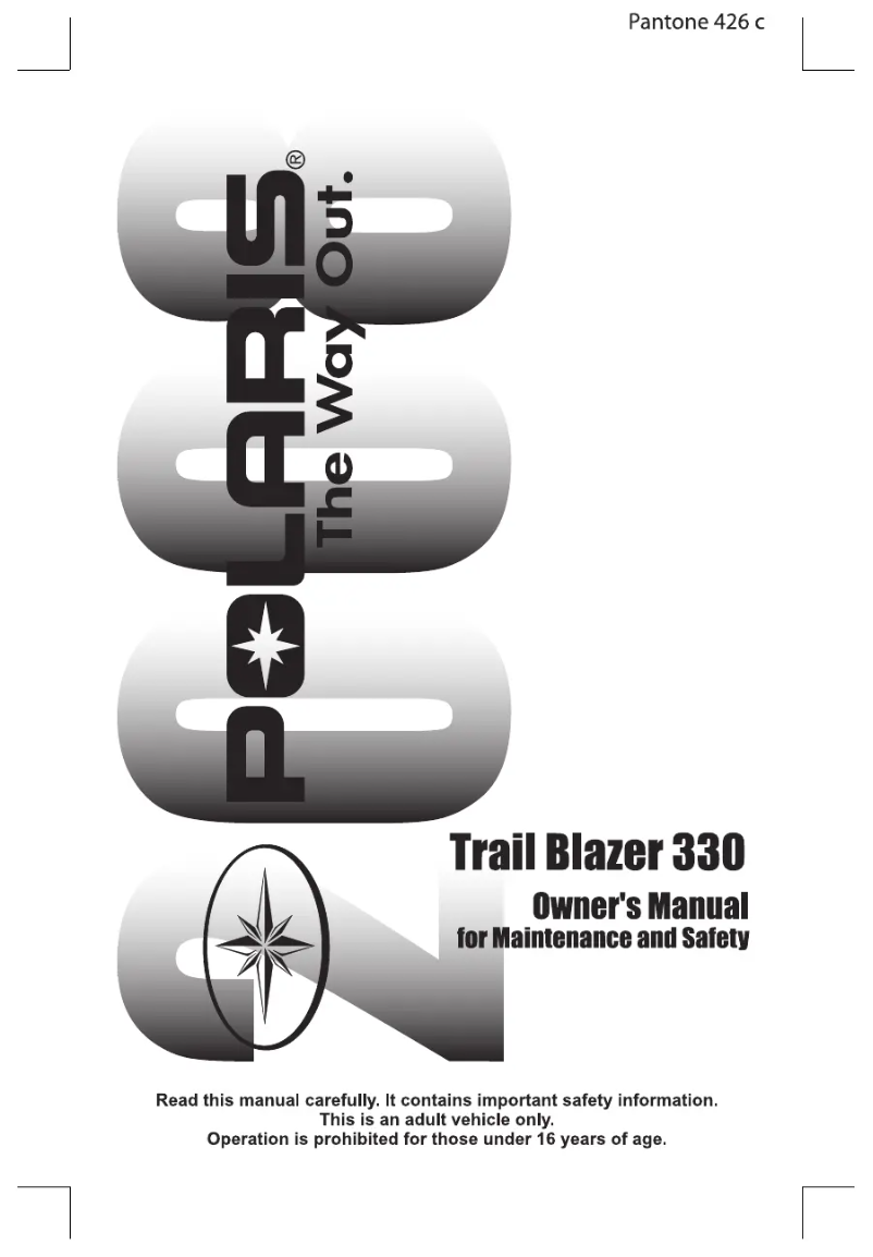 Page n°1 - Manuel utilisateur Polaris Trail Blazer 330 (2008)