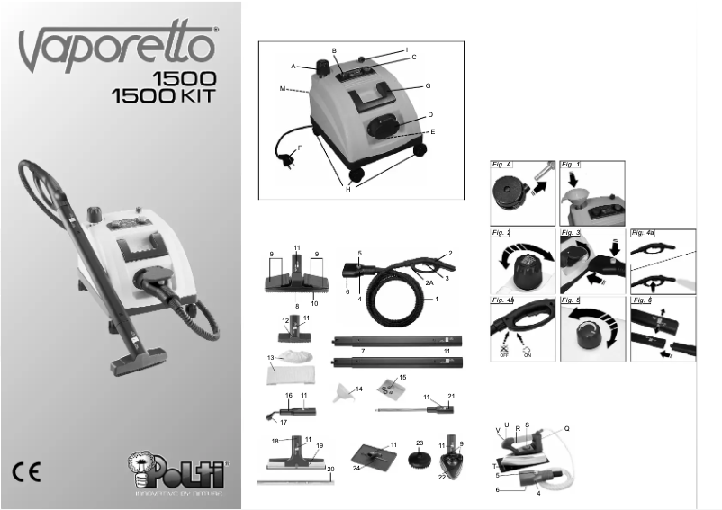 Página 1 del manual Manual de usuario Polti Vaporetto 1500