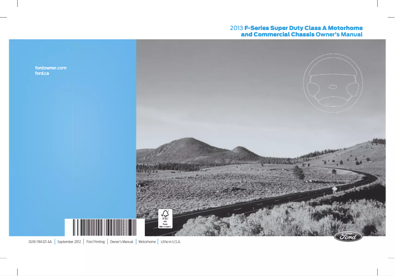 Page 1 de la notice Manuel utilisateur Ford F-59 Commercial Stripped Chassis (2013)