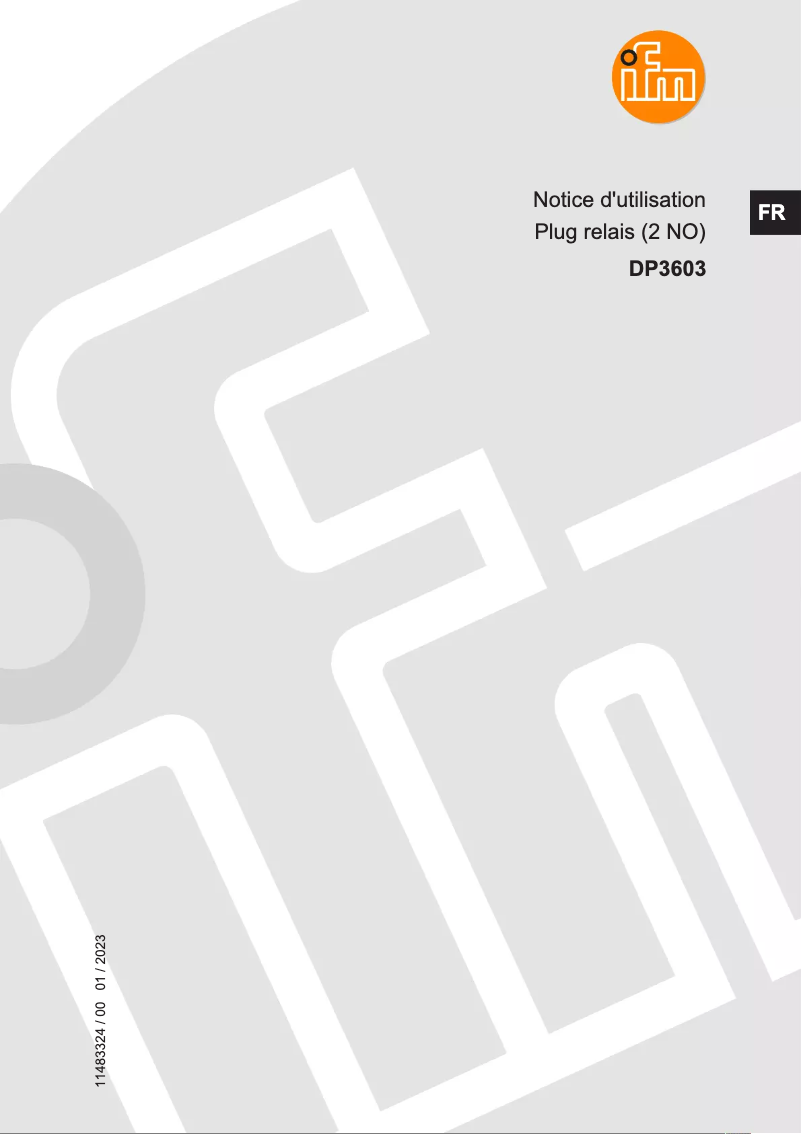 Page n°1 - Manuel utilisateur IFM DP3603