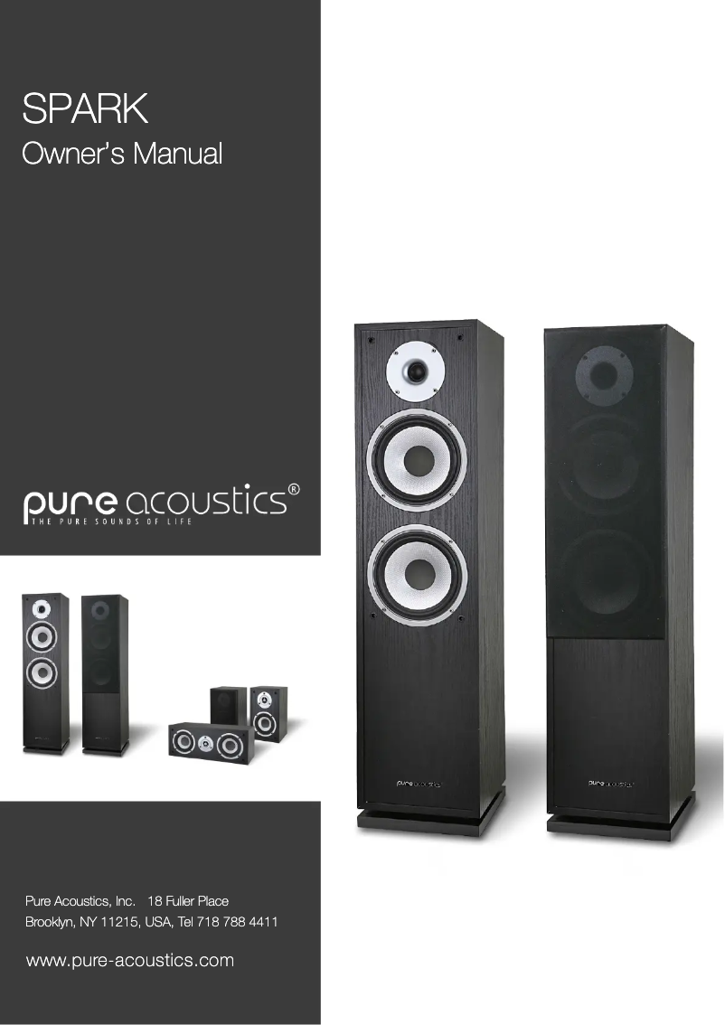 Page 1 de la notice Manuel utilisateur Pure Acoustics Spark S