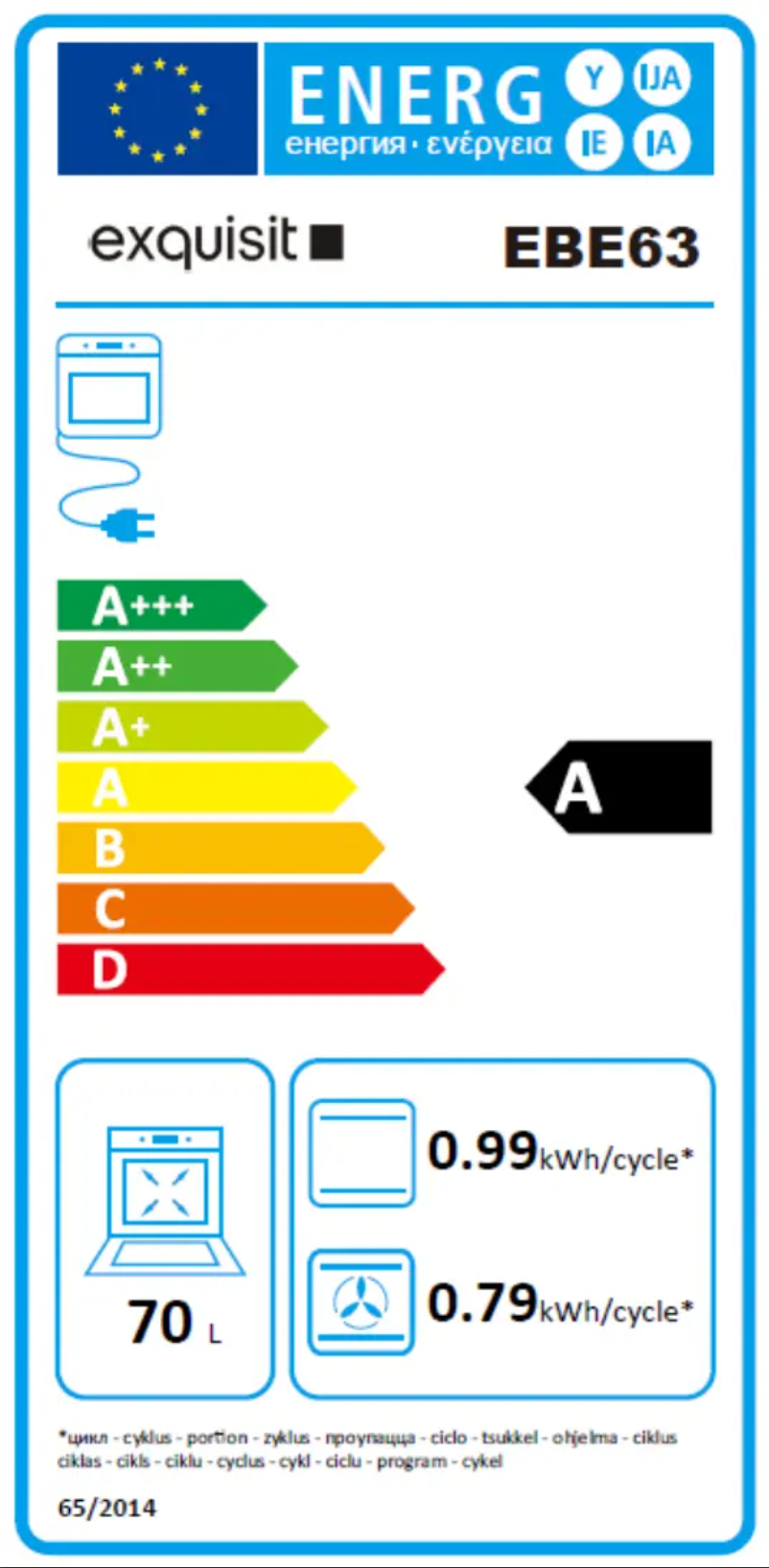 Página 1 del manual Manual de usuario Exquisit EBE63